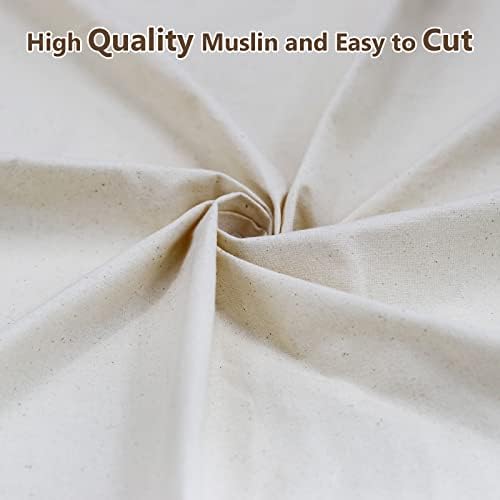 HOTGODEN srednja težina pamuk Muslin tkanina: 63 inča x 10 metara Nebijeljeni Muslin lanena tkanina materijal za šivanje materijal odjeće tkanina