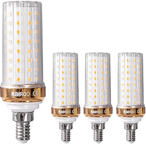KIMROO E12 LED Sijalice 20w kandelabra LED Sijalice-88 LED 2835 SMD 180W ekvivalentno, 3000k toplo bijelo 1800lm dekorativna svijeća E12 sijalice za lustere za kukuruz, bez zatamnjivanja