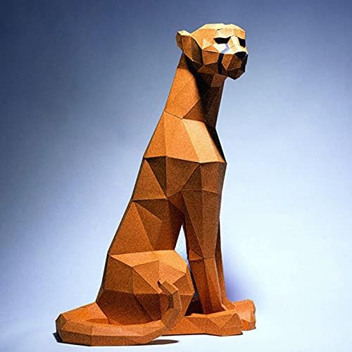 WLL-DP Cheetah Model 3D Creative Geometric Naslovna Dekoracija DIY papir zanatski papir Skulptura ručno