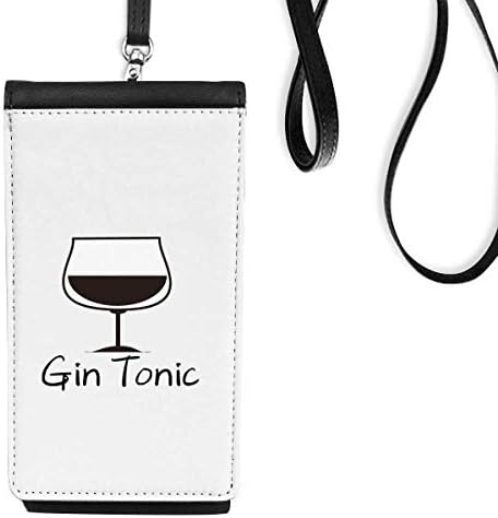 Nacrta Gin Tonic Telefon novčanik torbica Viseća mobilne torbice Crni džep
