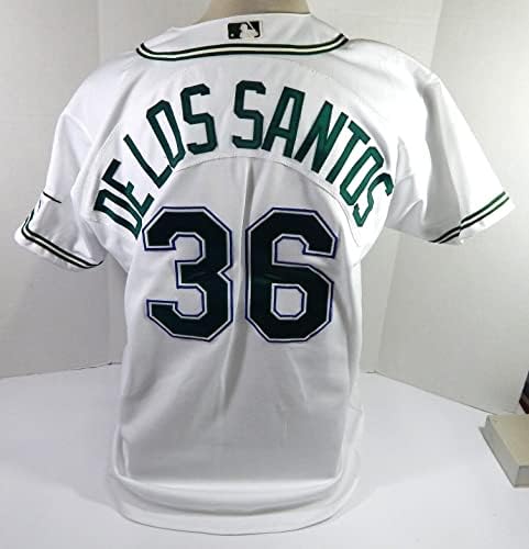 2002 Tampa Bay Devil Rays Luis de los Santos # 36 Igra Polovni bijeli dres 48 0807 - Igra Polovni MLB dresovi