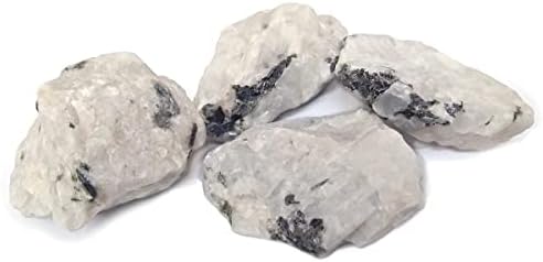 BlueQueen 350gm Prirodni dušinski krov Moonstone Grubi sirovi kamen za efikasne transformacijske, dobre vibracije, izliječenje kristala Kamen