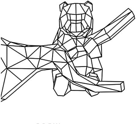 WLL-DP Panda na drveću DIY papirnati model Geometrijski papir Skulptura 3D papirnati igračka Papercraft