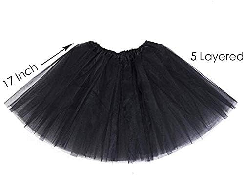 PhanTomon Tutu suknja ženski tinejdžeri klasični elastični 4 slojeviti tulle balet tutu suknja, veličina