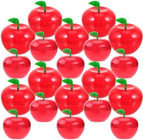Sewroro 20pcs Crvene jabuke Kontejner plastične kutije bombona Bobbing Jabuke Primenama punjenja kugla ukrasna