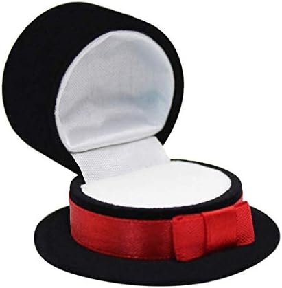 Mossty prstenaste kutije u obliku šešira, baršun naušnica nakit zaslon za pohranu kutija poklon kutija za