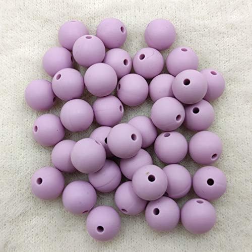 100kom jorgovana ljubičasta boja silikonske okrugle perle senzorne 15mm silikonske biserne perle Bulk mama