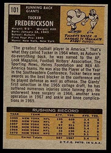 1971 TOPPS 101 Tucker Frederickson New York Giants-FB NM Giants-Fb Auburn