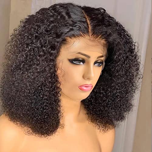 Imeya Afro Kinky Curly 13x6 čipkaste prednje perike ljudska kosa za žene 10a brazilska Djevičanska kosa