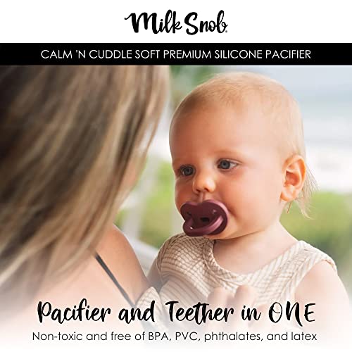 Milk Snob Calm 'n maziti silikonska Duda 0-6 mjeseci novorođenče, Paci Teether i Soother, BPA free Binkies,