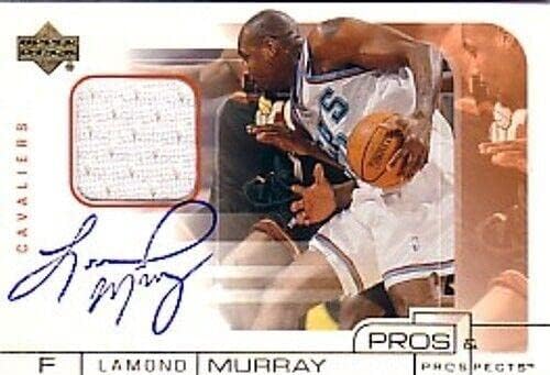 Lamond Murray Autograph potpisao je auto kavalir 2001-02 UD Igra istrošeni dres Swatch - NBA autograđena