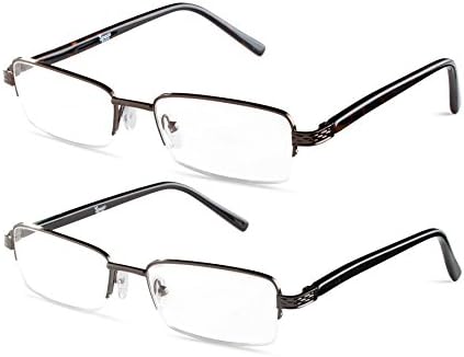 Specifikacije Muške Naočare Za Čitanje Sa Pola Okvira, Paket Vrijednosti, Sve Snage Uvećanja