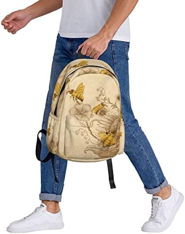Qwalnely pčelinji suncokret ruksak izdržljiv vodootporni ruksaci laptop sa izdržljivim trakama