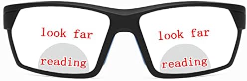 mincl Bifokalne zaštitne naočare sa čitačima omotaju se oko sportskih Uvećavajućih zaštitnih naočara za