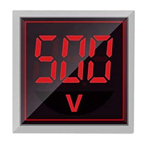 Szliyands Digital Digitage Indikator napona, 22mm Square HEWER LED tester napona AC50 ~ 500V voltmetar monitor