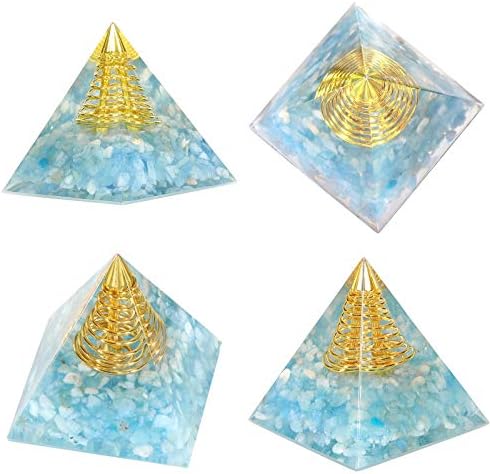 Yatming Orgone Crystal piramida Pozitivni energetski generator, orgonit Aquamarine kamen domene za meditaciju