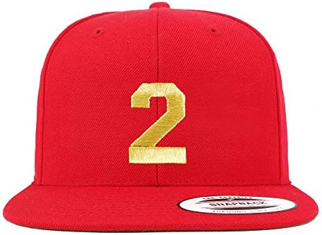 Trendi odjeća broj 2 zlatna navoja ravna novčanica snapback bejzbol kapa