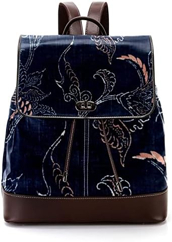 VBFOFBV ruksak za žene Daypack backpad bagera za laptop Travel Casual Torba, japanska mornarica Plava cvijeća Lily Vintage