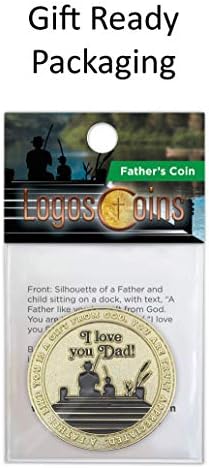 Očev novčić, volim vas tata žetona, zlatnog izazova kovanica, poslovice 20: 7 poklon džepa za muškarce, jedinstvena ideja poklona za tate i djedove, od kćeri, sinova ili supruge.