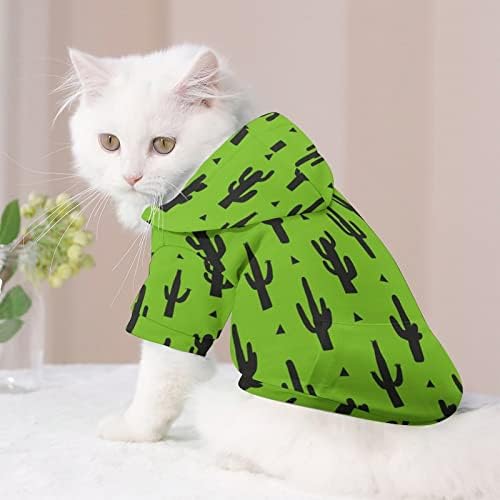 Kaktus uzorak mačka jednodijelna košulja trendi kostim za pse sa kapicom za kućne ljubimce