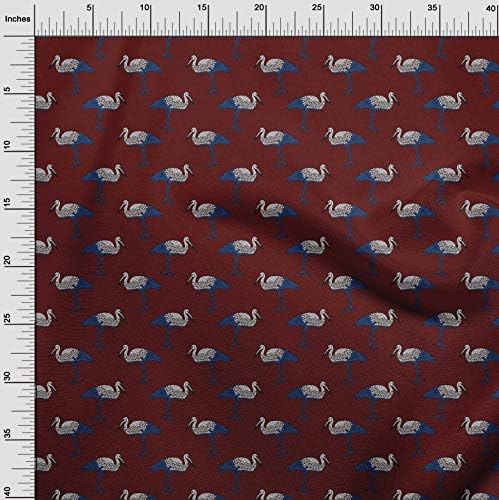 oneOone pamučna svilena tkanina Heron blok Print tkanina za šivanje BTY širine 42 inča