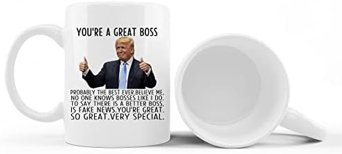 Trump kafa šolja ste stvarno veliki šef-rođendan Fathers Day Božić novost Prank pokloni za Boss-Cool prisutan ideje za šefa, muškarci, momci, Him-Fun Boss šalice 11oz čaj