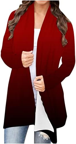 Halloween kostimi za žene Vintage Cvjetni Print Dugi rukav otvoreni prednji kardigan labavi lepršavi kaput