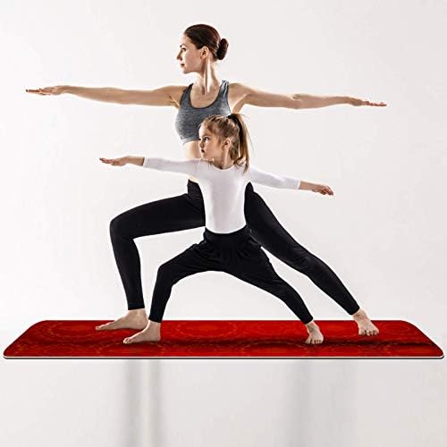 Unicey crvena i Zlatna ornament tapeta uzorak Yoga Mat debeli Neklizajući prostirke za jogu za žene&prostirke za vježbanje za djevojčice meke prostirke za Pilates,