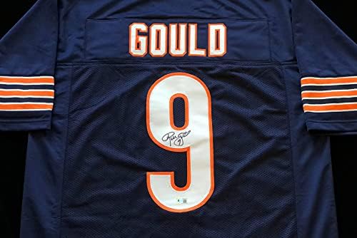 Robbie Gould potpisao je autogramirani plavi nogometni dres Beckett COA - Veličina XL - Chicago Bears Legendary Kicker