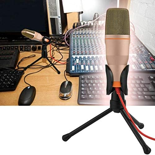 KXDFDC ručni mikrofon profesionalni 3,5 mm priključak ožičeni zvuk stereo mikrofon sa stalkom za rad za radnu površinu