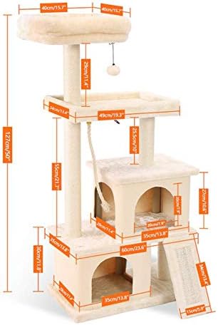 Miwaimao Fast Domaća dostava kućna mačka Three Tower Condo Kuća Scracker Post igračka za mačke mače mačka