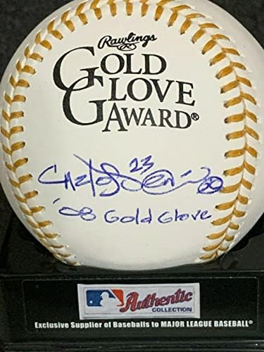 Carlos Pena Tampa Bay Rays 2008 Zlatna rukavica potpisana Zlatna rukavica Oml Bejzbol-MLB rukavice sa autogramom