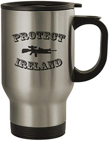 Sredina ceste Protect Irska # 256 - Lijep smiješan humor 14oz srebrna putna krigla