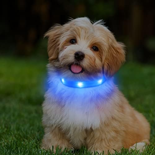 LED ovratnik za pse, USB punjivi ogrlice za pse za male pse i velike mačke, užareni ovratnik za kućne ljubimce za noćni sigurnosni vodootporni ovratnik