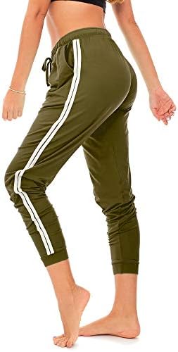 Draga Sparkle Workout Jogger za žene Stripe bočni potez lagani joggers Yoga Striped Duketani + plus