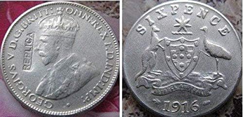 Australija Six Pence 1916 Copy Coins CopyCollection Pokloni