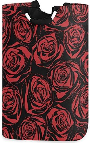 visesunny korpa za veš velikog kapaciteta Crvena ruža sve štamparske korpe od oksfordske tkanine za spavaću
