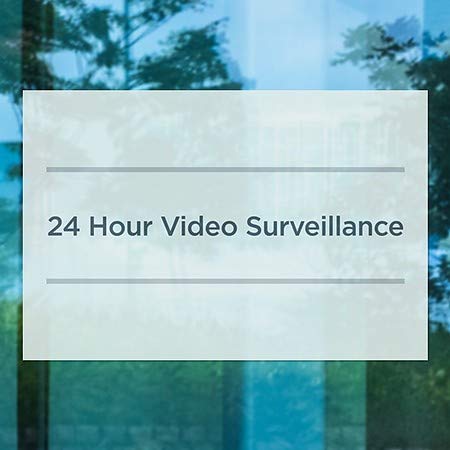 CGsignLab | 24-satni video nadzor -Basic Teal prozor Cling | 36 x24