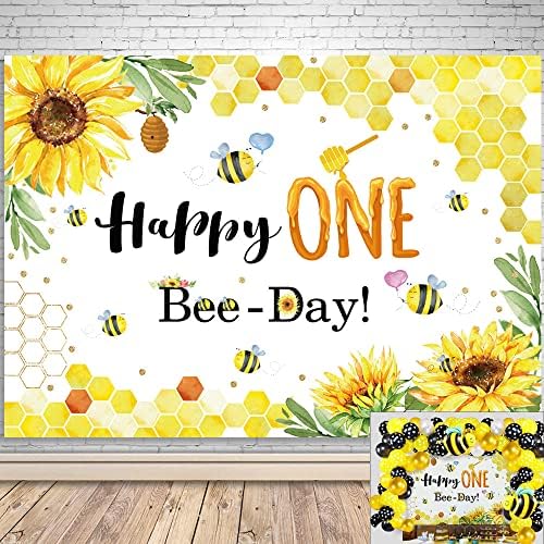 Happy one Bee-Day Bee tematske dekoracije pozadina, 1st Birthday Boy Girl Baby Shower Party dekor pozadina,