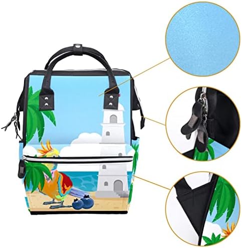Guerotkr putni ruksak, vrećice za pelene, ruksačka torba za pelene, šareni papažni svjetionik