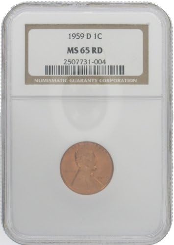 Lincoln Cent Penny Coin 1959 d necrnuo je - ocijenjen numizmatičkom garantnom korporacijom kao štrajk mente
