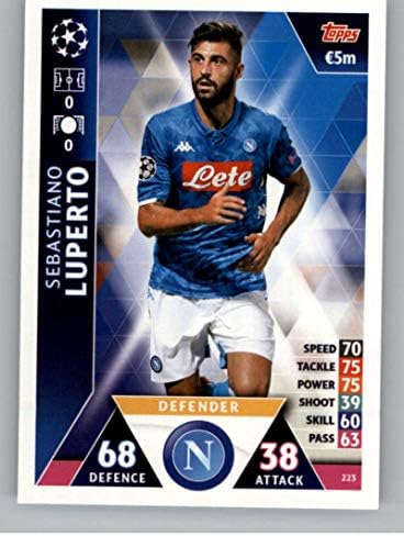 2018-19 TOPPS UEFA Liga prvaka Attax 223 Sebastiano Luperto SSC Napoli Soccer Trading Card