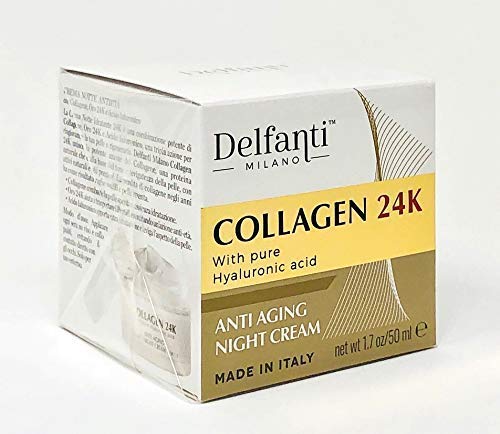 Delfanti-Milano • kolagen 24K * noćna krema protiv starenja * hidratantna krema za lice i vrat sa čistom
