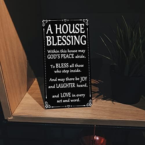 House Warming Pokloni Novi home Pokloni za dom Žene Bože blagoslovi Naš kućni znak Christian Ova kuća Zidni