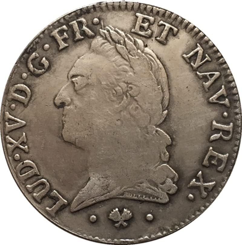 1774 Francuski novčići čisti bakreni srebrni antikni srebrni dolar kovanica za rukovanje kolekcijom može