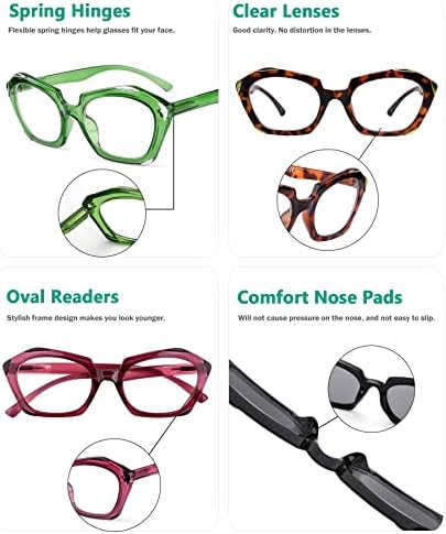 Eyekepper 5-pack naočare za čitanje za žene dizajn čitači Oval Lens +3.5