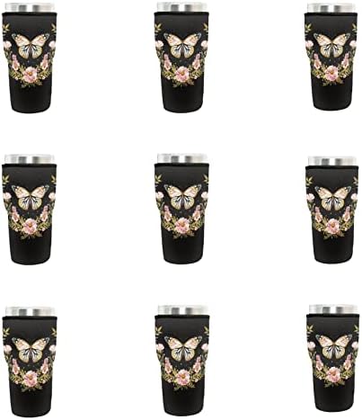 Fusurire Broj ispisani neoprenski rukav za izolatore za ledene šalice za kafu, 9 pakovanja rukava za piće