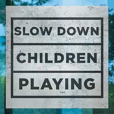 CGsignLab | Usporavanje djece koja se igraju -vašic siva prozor Cling | 5 X5