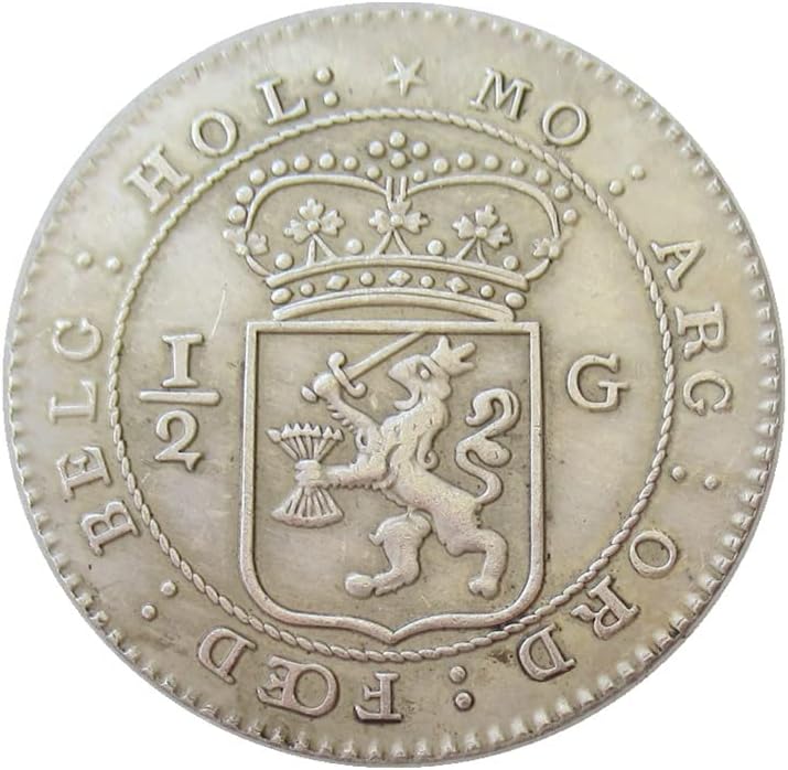 Holandski 1/2 Cuilder 1802 Komemorativni kovanica sa strane replika