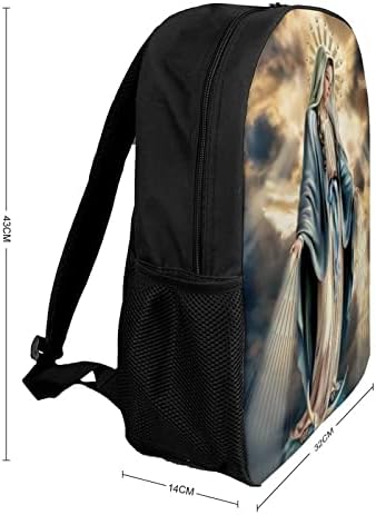 Waygotee Naša dama od Guadalupe Djevice Marije 3D ruksake za ispis Bookbag Laptop Travel Bag Unisex za odrasle